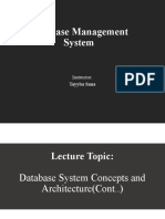 Database Management System Concepts and Architecture