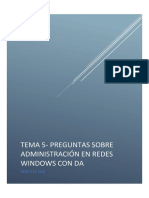 Tema 5 - Preguntas Sobre Administración en Redes Windows Con DA