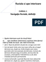 Navigatie Fluviala Si Ape Interioare: Cursul 1 Navigaţia Fluvială, Definiţii