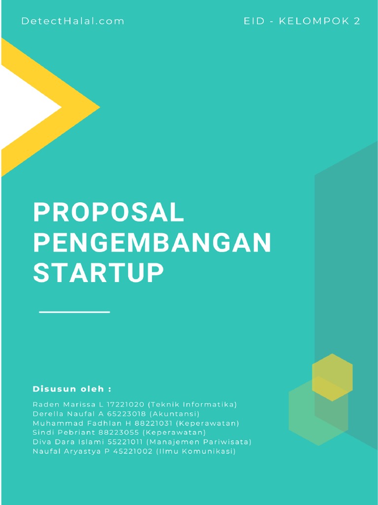 Proposal Pengembangan Startup - Kelompok 2 (Eid.f) | PDF