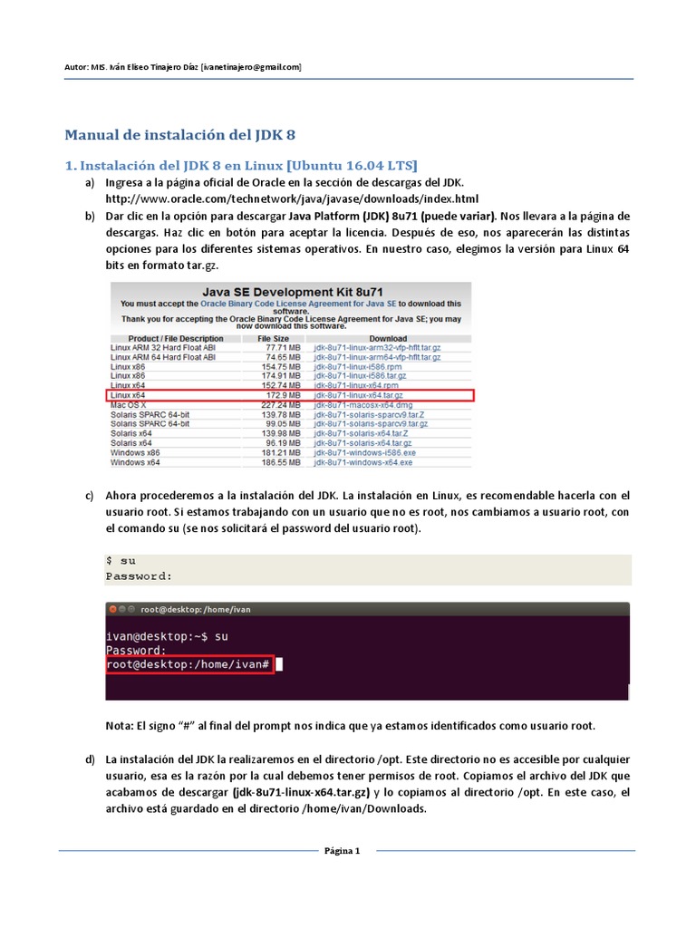 Instalación del JDK 8 en Linux | PDF | Java (lenguaje de programación ...