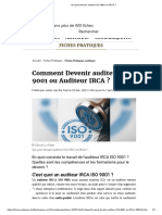 Qui peut devenir auditeur ISO 9001 ou IRCA _