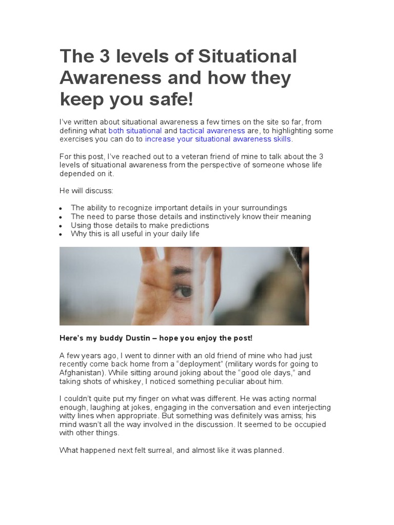 3 Levels Of Situational Awareness – AWBOZ