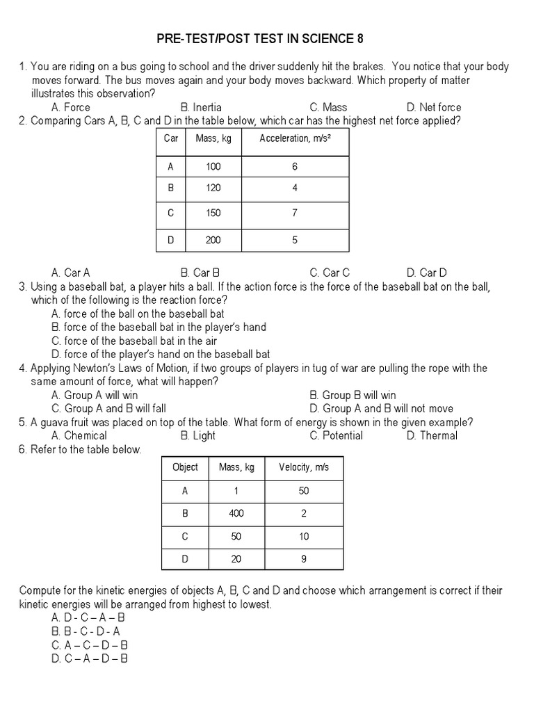 Science G8 EA Test Questions | PDF | Earthquakes | Tropical Cyclones
