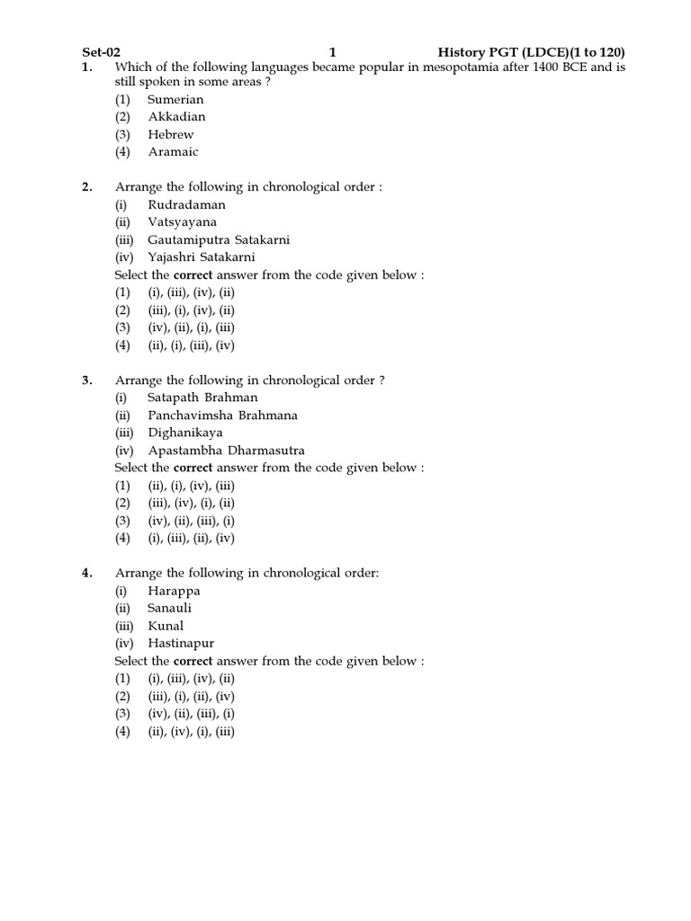 PGT (LDCE) 061 To 180 History English PDF