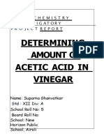 CHEMISTRY INVESTIGATORY PROJECT of Class XII