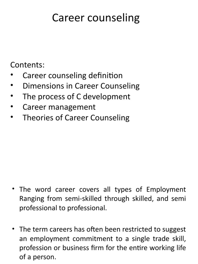 Career Counseling PDF