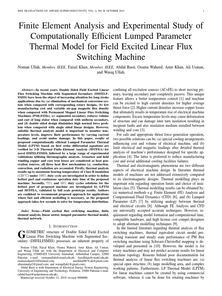 001 IeeeTas 12102019 PDF Heat Transfer Inductor
