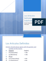 6.1 Los Articulos Definidos e Indefinidos