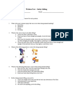 Written Test Safety Lifting