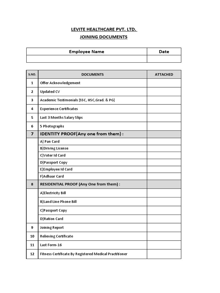 Joining documents list pdf