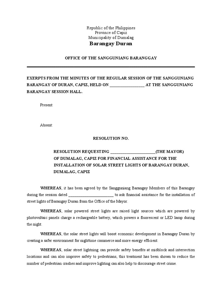 barangay-resolution-for-street-lights-pdf-street-light-solar-energy
