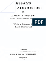 Essays and Addresses by John Burnet - Aristotle