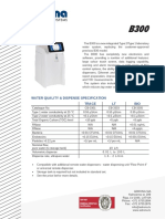 Trace LT BIO Water Quality & Dispense Specification: N/A N/A N/A N/A