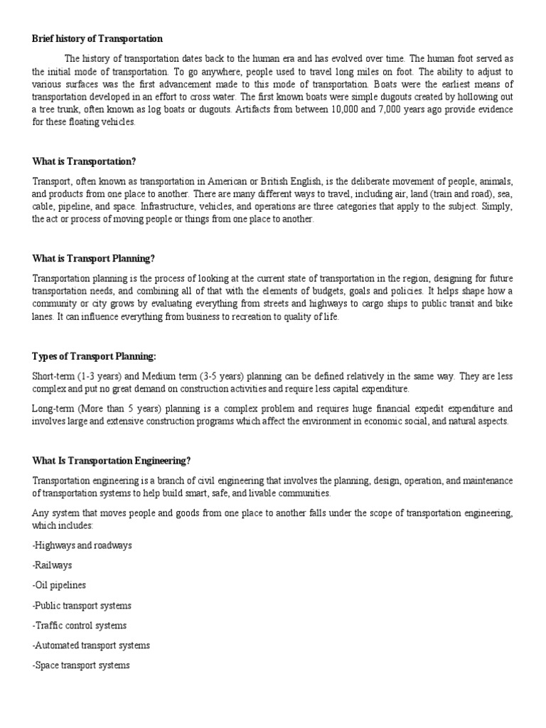 Introduction to transportation planning and engineering pdf