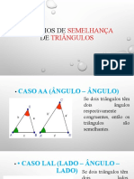 semelhança entre triângulos