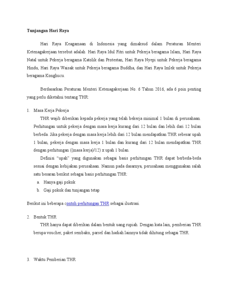 Tunjangan Hari Raya PDF