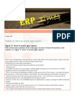 ERP Times - Signal 11 - Error in Oracle Apps Reports