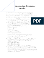 Código de Conduta e Diretrizes de Trabalho