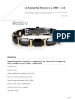 EnergiaConstiintei - Ro - Brăţară Magnetică Energetică Tungsten Și INOX Cod BRA033