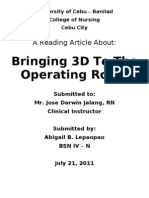 Bringing 3D to the Operating Room