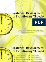 Historical Development of Evolutionary Thought