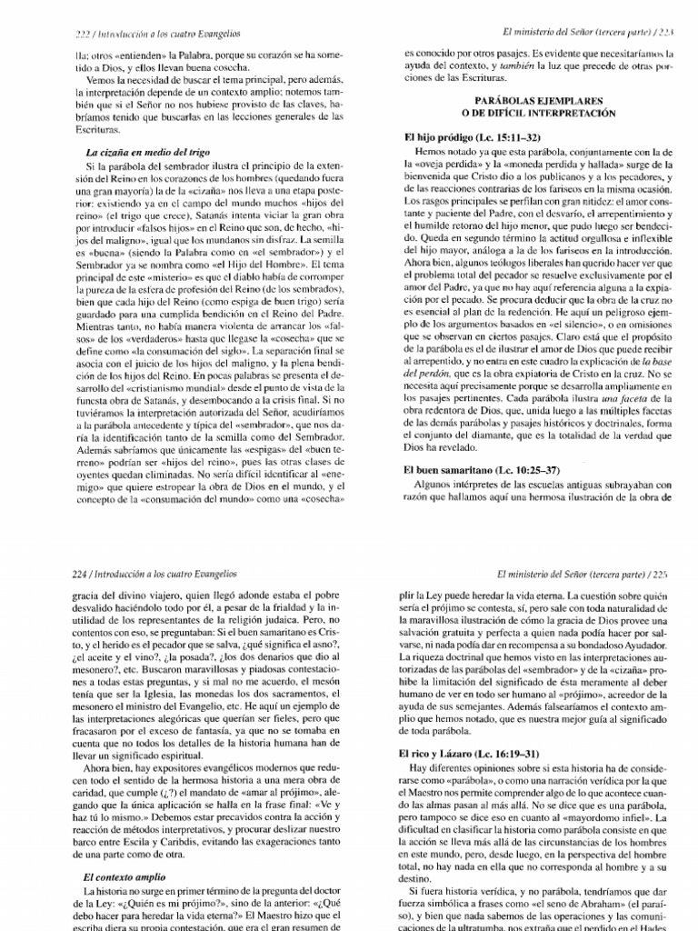 Ernesto Trenchard Introduccion A Los Cuatro Evangelios 114 226 PDF