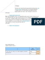 Rumus Simple Past Tense