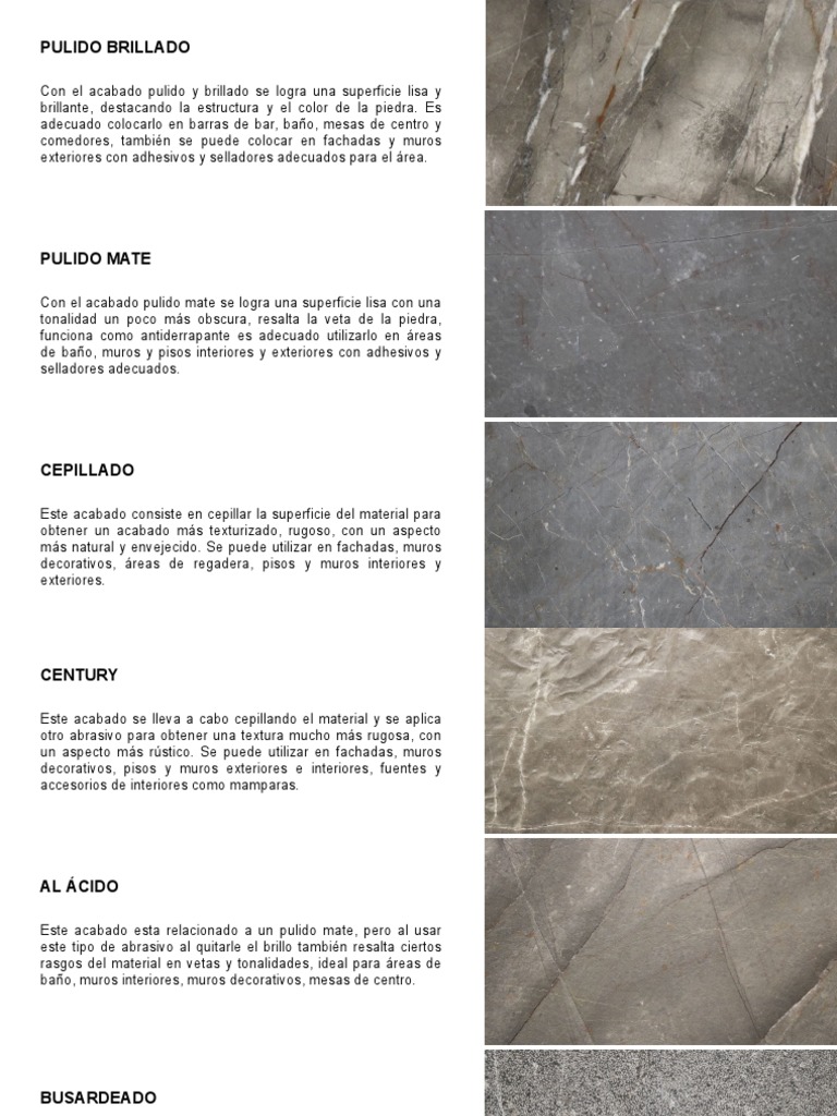 Acabados de Mármol y Concreto Busardeado | PDF | Abrasivo | Materiales