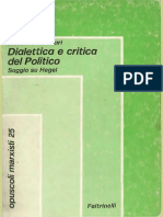 (Opuscoli Marxisti 25) Massimo Cacciari - Dialettica e Critica Del Politico. Saggio Su Hegel (1978, Feltrinelli) - Libgen - Li