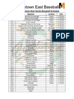 2022-2023 Baseball Schedule