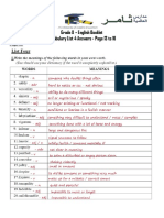 Vocabulary List 4 Answers