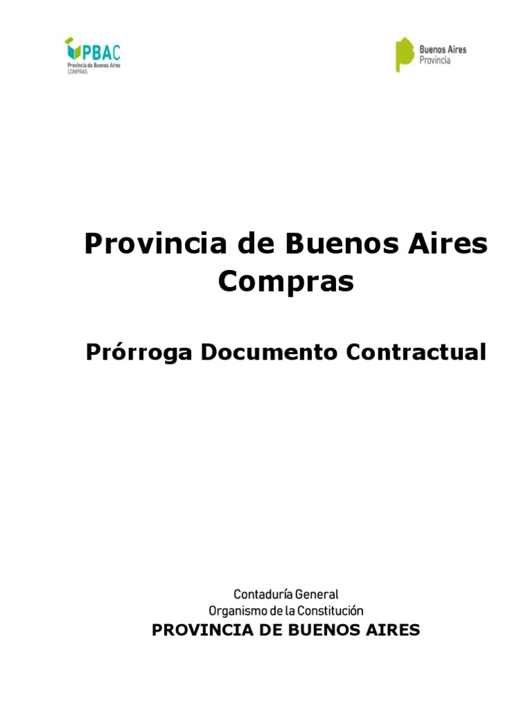 Prórroga de Contratos en PBAC | PDF