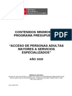 Programa Presupuestal 2020