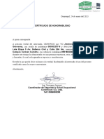 Certificado de Honorabilidad