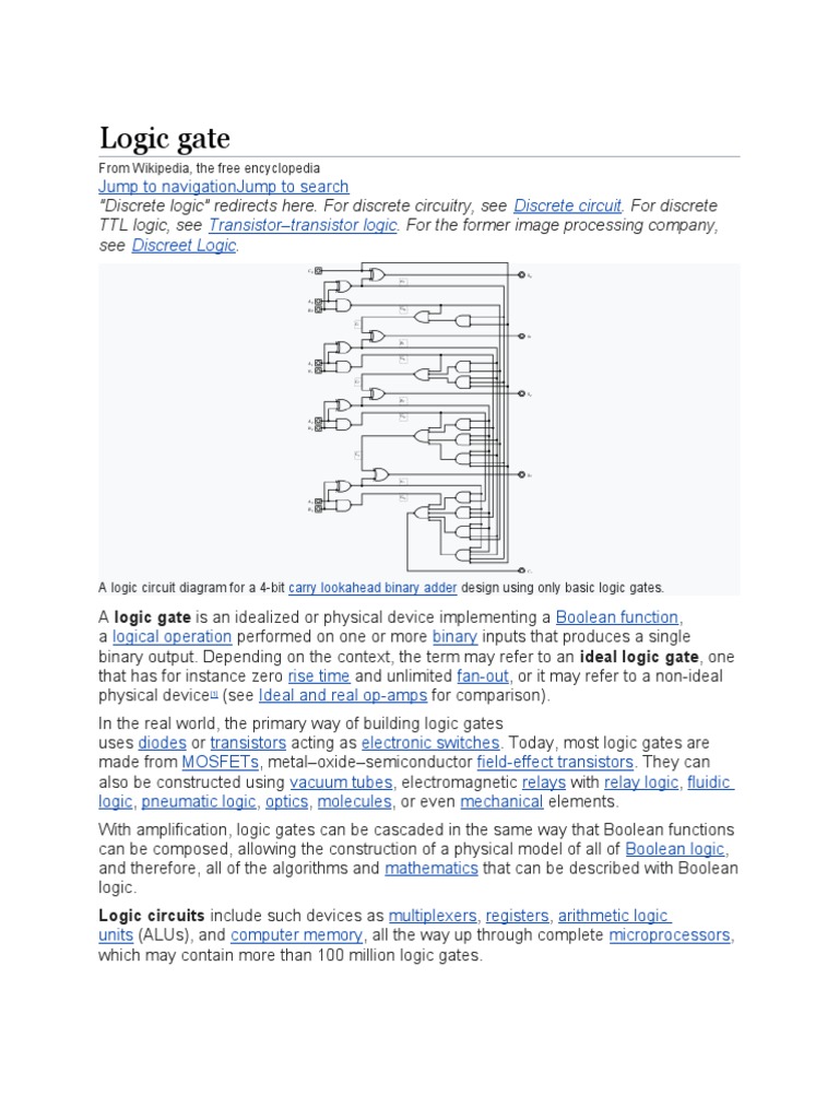 Logic Gate Implementation | PDF