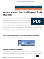 Diploma Projects For Electronics and Electrical Diploma Students