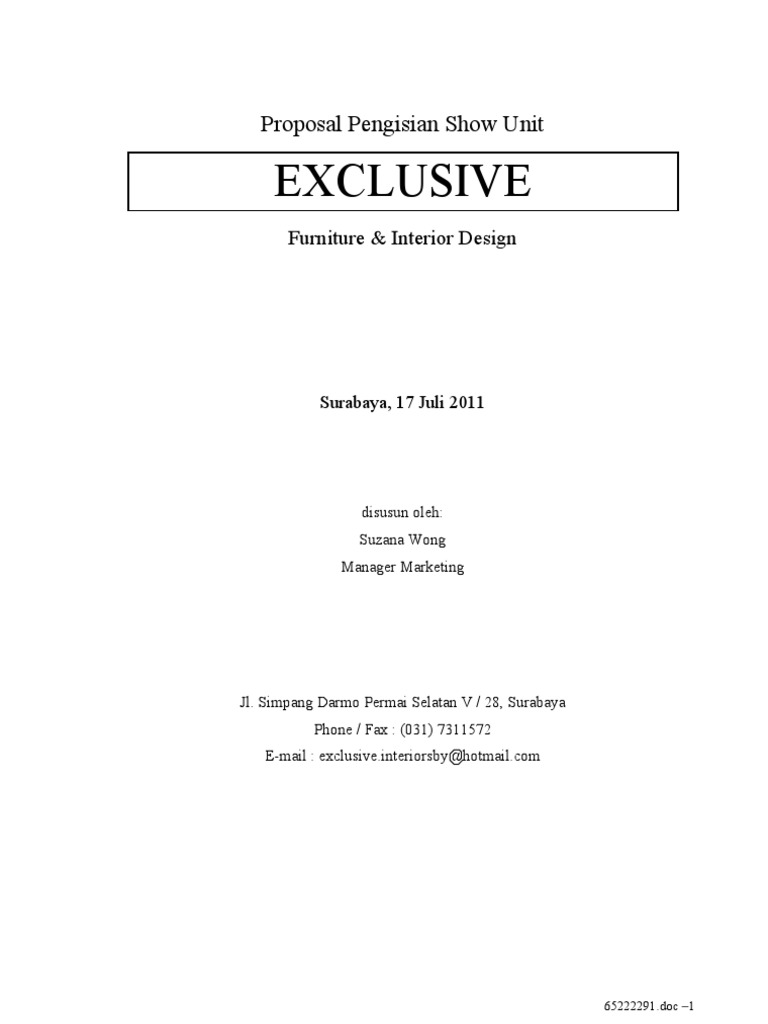 Contoh Proposal Business Plan