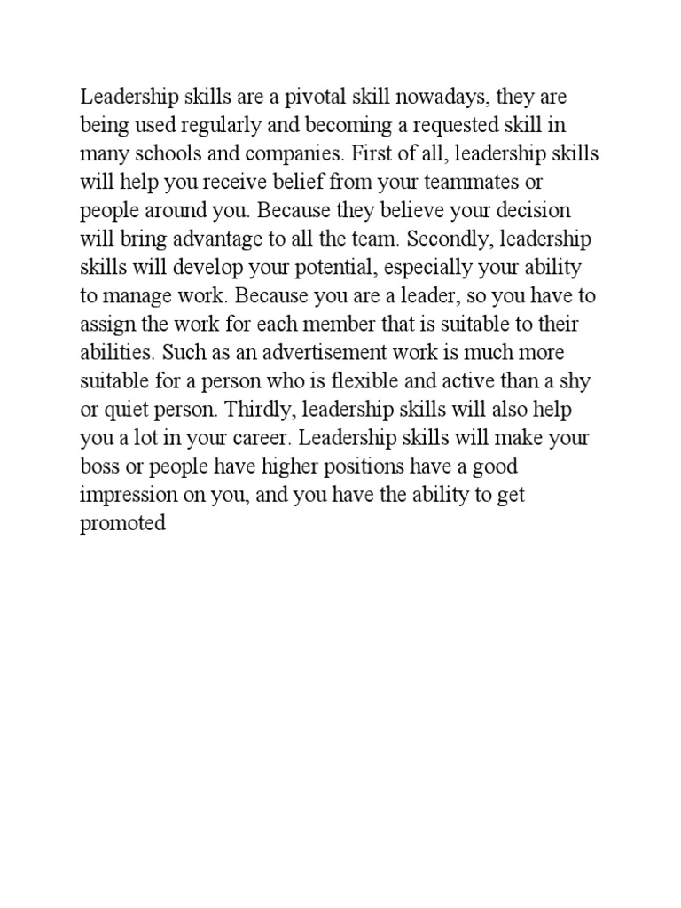 Leadership Skills PDF