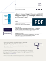 Airport Ground Support Equipment (GSE) Emission Reduction Strategies Inventory