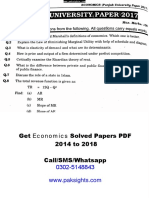 Economics Past Paper 2017 B.com Part 1 Punjab University