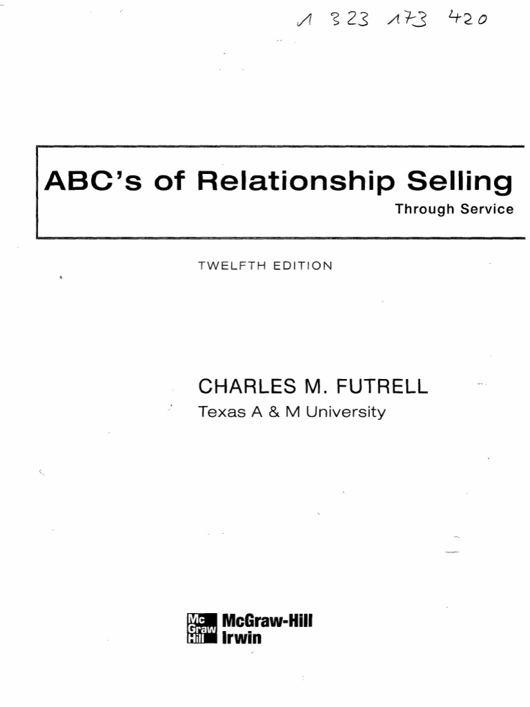ABC's of Relationship Selling: Charles M. Futrell | PDF | Sales ...