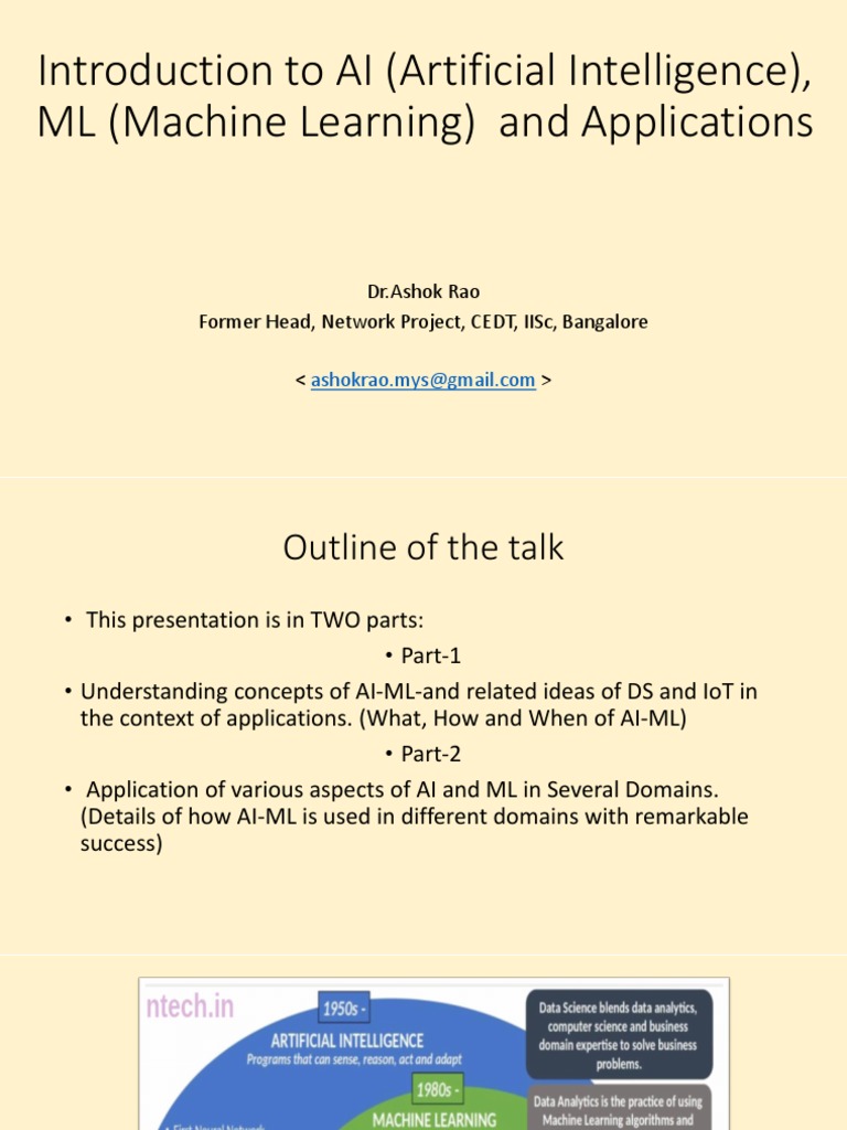 Introduction To AI-ML-and Applications | PDF | Machine Learning | Deep ...