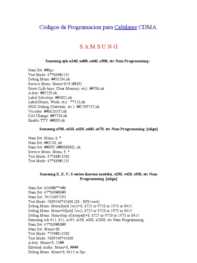 Programming Codes for Mobile Phones | PDF | Computing | Computer ...