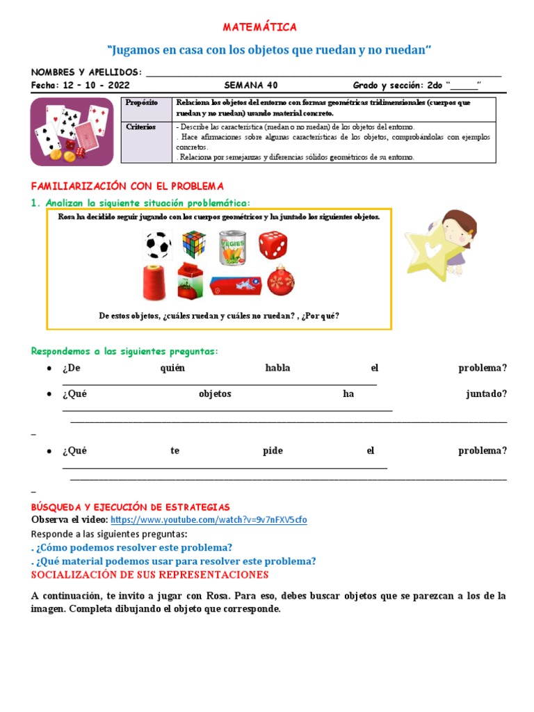 Objetos que Ruedan y No Ruedan en Matemáticas | PDF