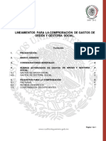 Lineamientos Comprobacion de Gastos