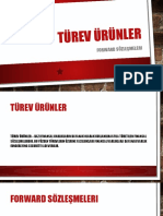 Türev Ürünler, Forward Sözleşmeleri