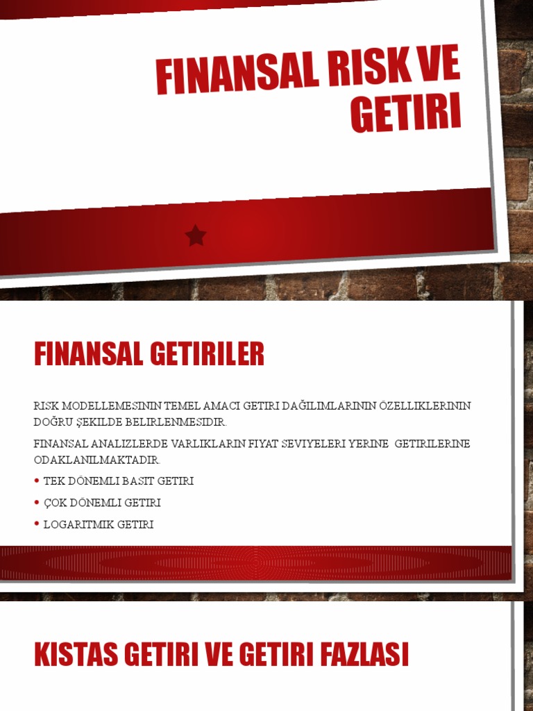 Finansal Risk Ve Getiri Kavramı | PDF