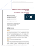 Inversión social y el índice de Sen en Ecuador