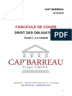 Fascicule Cours Droit Des Obligations Tome 1 Le Contrat Extraits